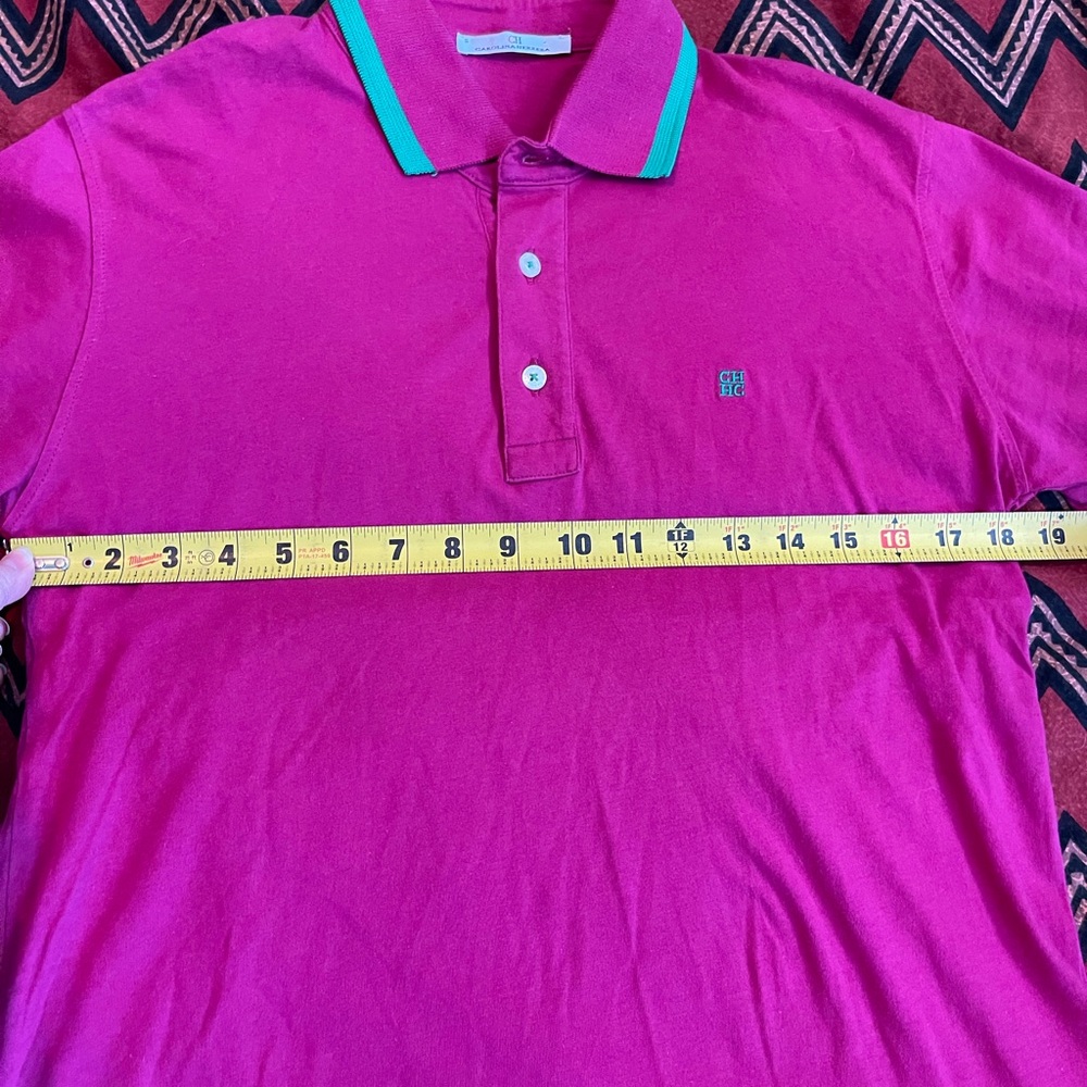 CH Carolina Herrera Men’s Polo Collared Shirt Pink Magenta sz M? - Picture 10 of 11